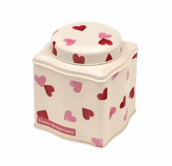 Emma Bridgewater Pink Hearts Dome Tin Caddy