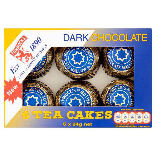 Tunnock's DARK Chocolate Tea Cakes x 6